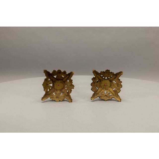 French Art Deco Bronze Candlesticks with Marabou Storks, 1930s, Set of 2 For Sale - Image 10 of 18