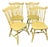 20th Century Yellow Painted Windsor Chairs Set of Four For Sale