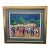 Jean-Claude Picot Signed Print Paris Eiffel Tower Carnival Colorful Custom Mat With Gold Wooden Frame For Sale