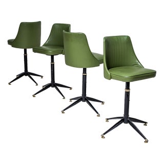Mid-Century Bar Stools, Italy, 1960s, Set of 4 For Sale