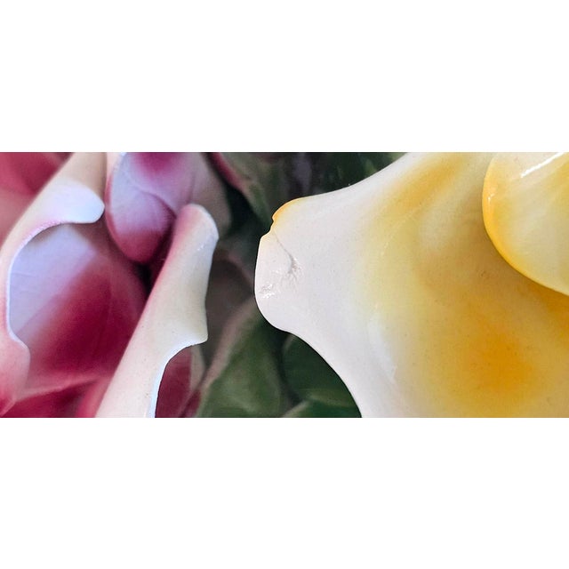 1970s Nuova Capodimonte Grand Porcelain Centerpiece With Doves & Roses For Sale - Image 11 of 17