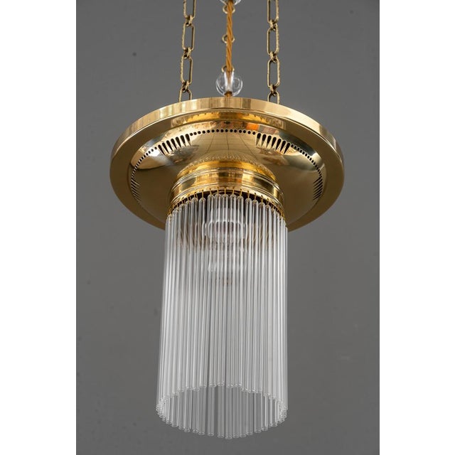 Brass polished and stove enameled The glass sticks are replaced ( new ) Up to 250V (Europe/UK Standard).The wiring of this...