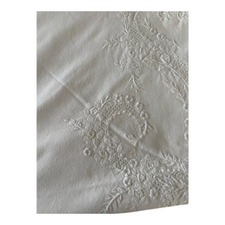 Antique Hand – Stitched Linen Sheet – Full/Double – European, See. Late 1800s – Early 1900s. For Sale