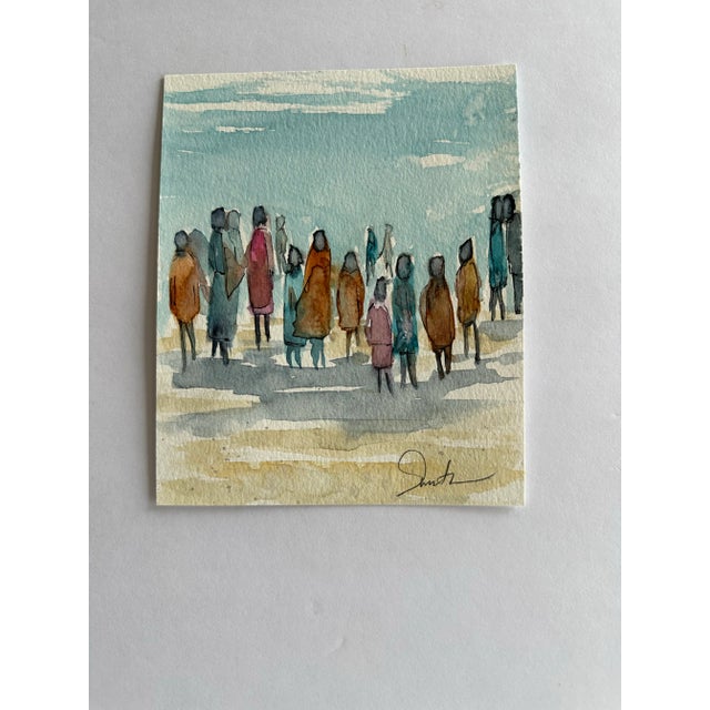 Figure study. Can you spot the couple that are face-to-face on the beach? My favorite figures are the parent and child,...