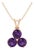 Dainty Purple Amethyst Trio Stone Pendant | Natural Gemstone Cluster Pendant | February Birthstone Jewelry for Woman For Sale