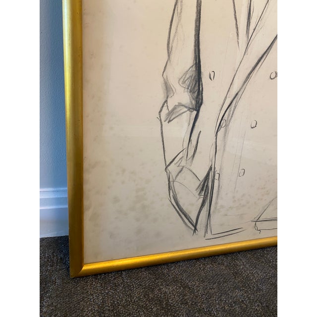 1990s Original Oil Portrait & Charcoal Study of Mr. John A. Powers by A. Vidal Quadras, 1992 – Framed Pair For Sale - Image 12 of 12