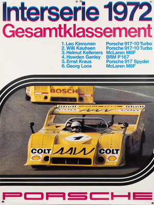 Original Porsche Poster by Edgar Dambacher, 1972