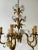 1950s Rare Italian Murano Multi-Color Pastel Flowers Gilt Tole Chandelier, Circa 1950 For Sale - Image 5 of 11