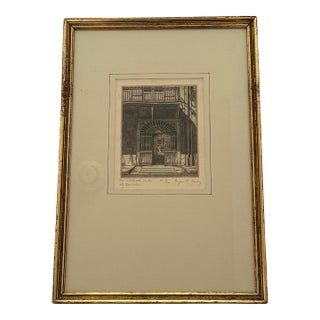 Eugene E. Loving Signed & Numbered “Pop Whitesell’s Studio” New Orleans Etching, 3/200 For Sale