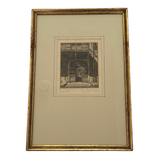 Eugene E. Loving Signed & Numbered “Pop Whitesell’s Studio” New Orleans Etching, 3/200 For Sale
