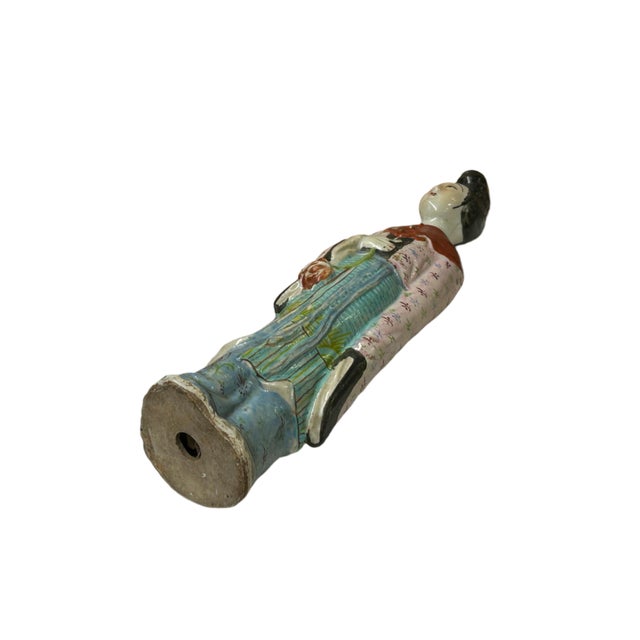 Vintage Oriental Ancient Style Dressing Ceramic Lady Art Figurine Ws4416 For Sale - Image 4 of 10