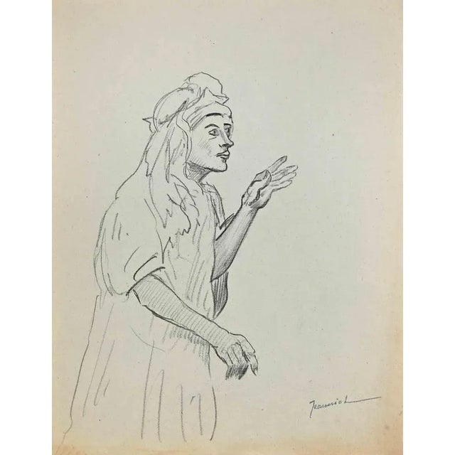 The Sorcerer is an original Drawing on paper realized by painter Pierre Georges Jeanniot (1848-1934) in the 1890s. Drawing...