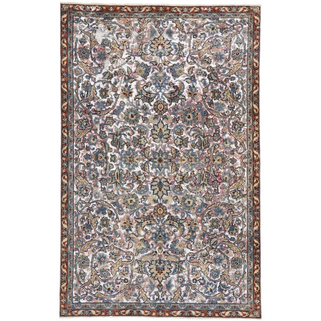 Antique Persian Tabriz Rug - 05'09 X 08'11 For Sale - Image 9 of 9