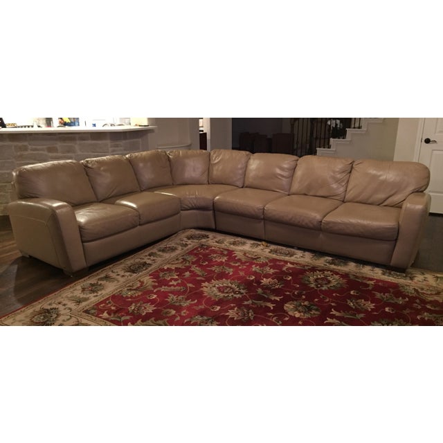 Natuzzi Leather Sectional Sofa Chairish