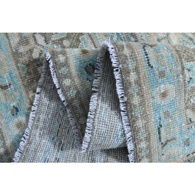 1970s Vintage Persian Handmade Wool Cotton Light Brown Area Rug For Sale - Image 11 of 11