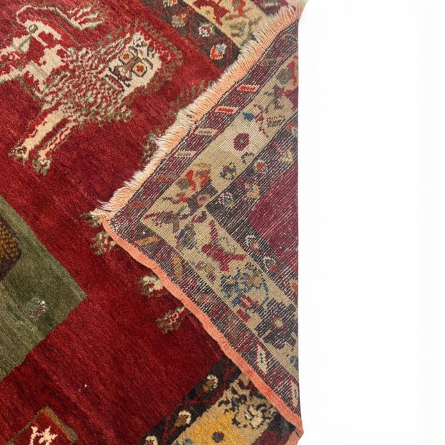 1940s Rare Vintage Turkish Sivas Rug Depicting Atatürk | Dated 1949 | 4x6 Figural Rug For Sale - Image 5 of 5