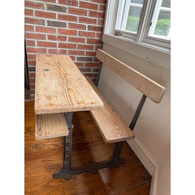Antique Early 1900s Double School Desk and Bench Chairish