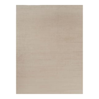 Rug & Kilim’s Oversized Modern Textural Rug in Beige and Cream Striae - 12x16 For Sale