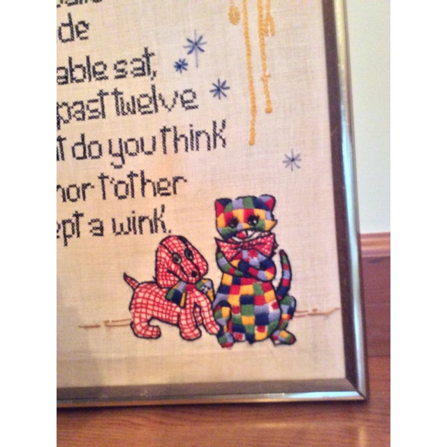 Mid Century Nursery Rhyme Cross Stitch For Sale - Image 4 of 13