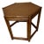Vintage Asian Chinoiserie Hexagon Faux Bamboo and Rattan Side Table For Sale