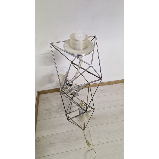 Poliedra Metal Floor Lamp by Felice Ragazzo for Guzzini, 1970s For Sale - Image 15 of 16