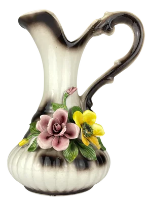 Vintage Capodimonte Ceramic Pitcher, 1970s