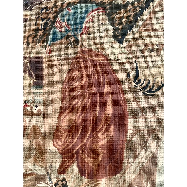 Victorian Large Antique Victorian Black Forest Sculptural Micro-Petit Point Tapestry With Silk Backing For Sale - Image 3 of 17