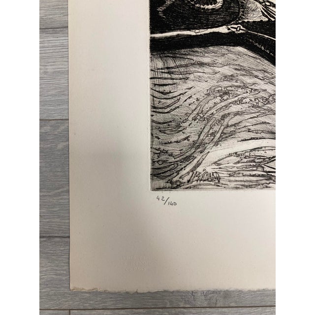 Jean Peschard (1928-2007) Fish Lovers Etching and chisel engraving on paper Signed and dated 1961 lower right Numbered...