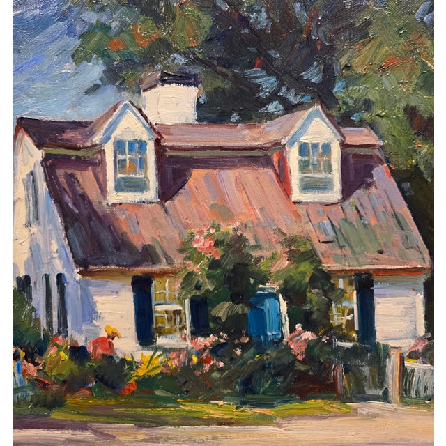 Emile Gruppé -Cottage in Rockport New England- Oil Painting For Sale - Image 4 of 8