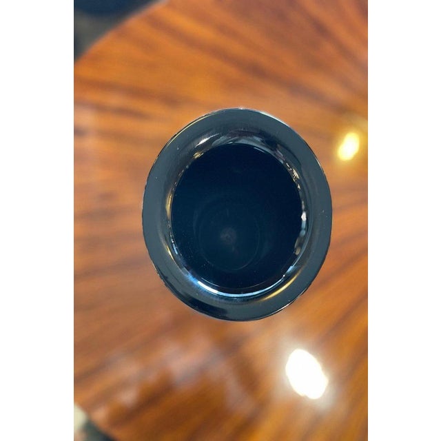1960s Murano Black Glass Vase by Barovier, 1960 For Sale - Image 5 of 9