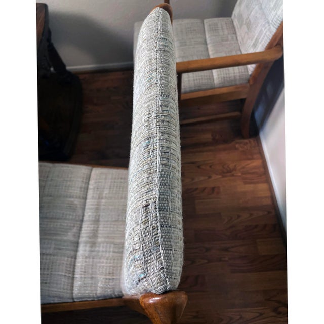 Mid-Century D-Scan Danish Modern Teak Framed Upholstered High Back Dining Chairs - Set 4 For Sale - Image 9 of 13