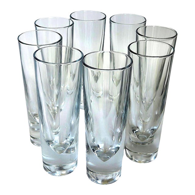 !980s Carlo Moretti Bullet Highball Glasses, Set of 8 For Sale