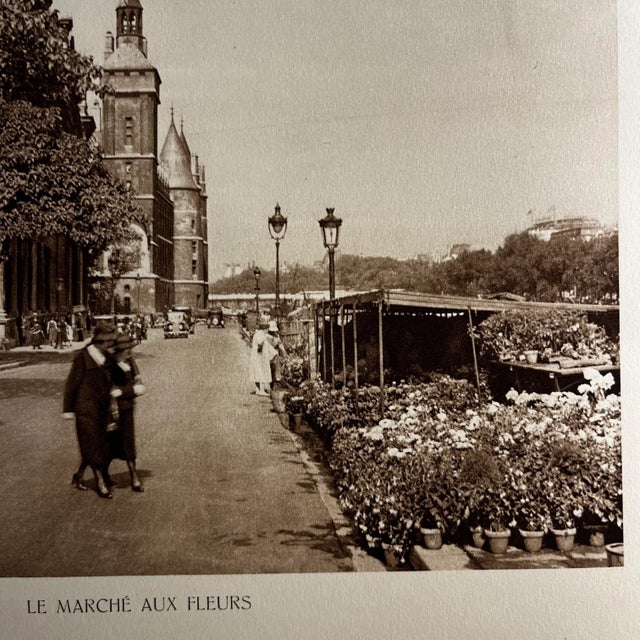 Illustration Antique Paris Le Marche Aux Fleurs Print For Sale - Image 3 of 4