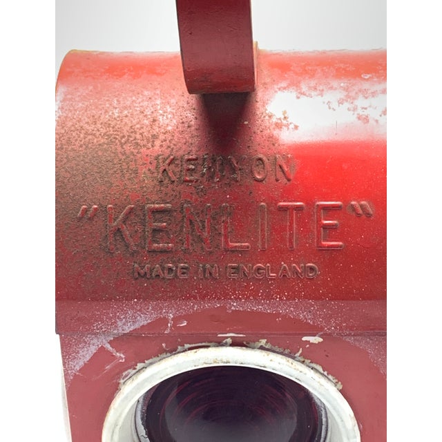 Metal 1940s Red Kenyon Ken Lite Lantern For Sale - Image 7 of 11
