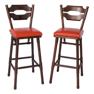 Set of Vintage German Bar Stools, 1980s For Sale