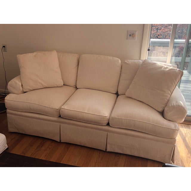 Isenhour White Fabric Couch Chairish