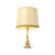 A beautiful vintage table lamp featuring a matching, uniquely shaped vintage lampshade. The base is crafted from Pakistani...