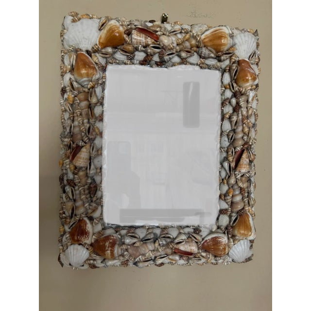 Vintage Shell Encrusted One-Of-A-Kind, Hand-Made Rectangle Mirror Anthony Redmile Style, 16"x-13"x3" For Sale In Jacksonville, FL - Image 6 of 7