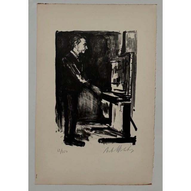Arbit Blatas, Lithuanian French Artist Arbit Blatas Lithograph Maurice Utrillo Ecole D'Paris, 1962 For Sale In Miami - Image 6 of 6