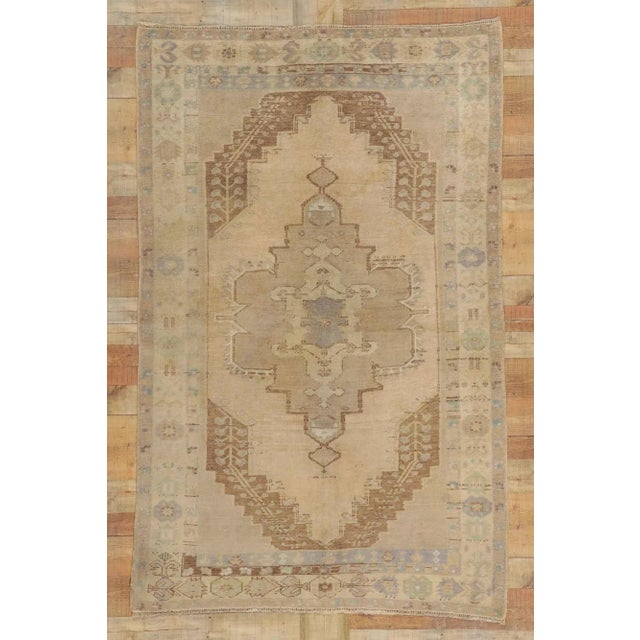 Vintage Turkish Oushak Rug, 05'00 X 07'11 For Sale - Image 10 of 11