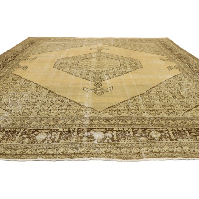 Antique Persian Tabriz Rug - 09'00 X 12'00 For Sale - Image 4 of 11