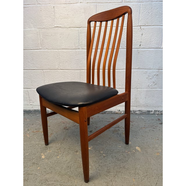 Set of Six Mid-Century Slatted Teak Dining Chairs by Benny Linden For Sale - Image 11 of 18