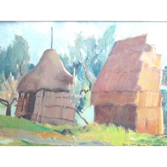 Signed original work by listed artist Desiderio Tanfani (1897 – 1977) Italy. This is a bucolic scene rendered in 1955. It...