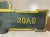 Large Antique Thick Cast Iron Yellow Green Painted Fairfax Road Street Sign 17lb For Sale - Image 9 of 12