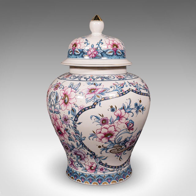 1980s Pair of Large Vintage Display Vases, Italian, Ceramic, Baluster Urn, Circa 1980 For Sale - Image 5 of 12