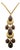 Vintage Signed Les Bernard Cabochon Faux-Brown Agates Pendant Necklace For Sale