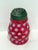Vintage 1940-1960s Fenton Cranberry Red Opalescent Coin Dot Sugar Shaker Muffineer With Lid. The upper rim is rough, as...