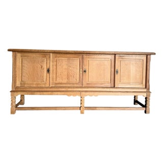 Mid Century Danish Oak Henning Kjaernulf Style Credenza For Sale