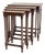 Nesting Tables in Turned Wood, 1960s, Set of 4 For Sale