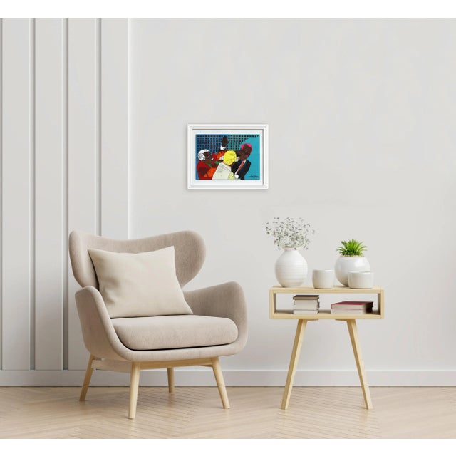 Disagreement - Colorful Vibrant Figurative Mixed Media Textural Art Original Artwork by Fabio Coruzzi For Sale - Image 9 of 9